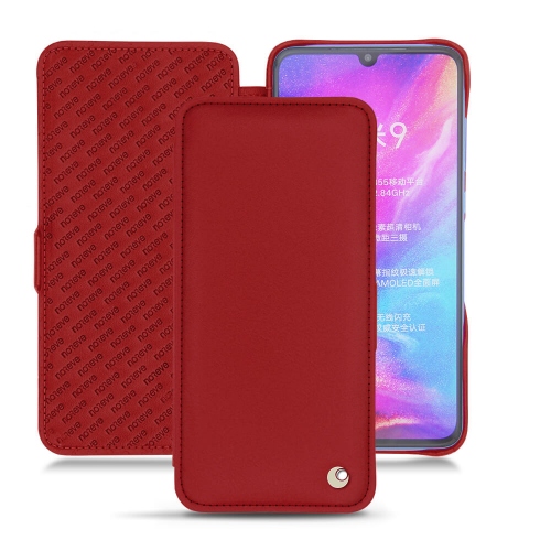 Xiaomi Mi 9用高級レザーケース＆シェルRouge ( Nappa - Pantone #d50032 ) 