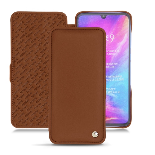 Luxury leather case and shell for Xiaomi Mi 9Marron ( Nappa - Pantone #8B4720 ) 