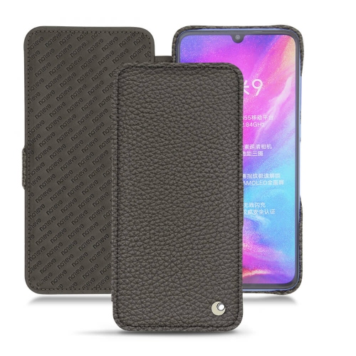Funda y carcasa de cuero de lujo para el Xiaomi Mi 9Anthracite ( Pantone #41403c ) 