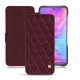 レザーケース Xiaomi Mi 9 - Lie de vin - Couture ( Pantone 5115C ) 