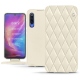 Xiaomi Mi 9 leather case - Blanc - Couture ( Bologna - White ) 