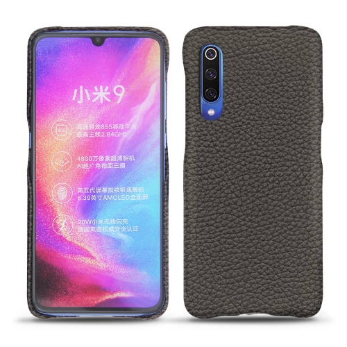 レザーケース Xiaomi Mi 9Anthracite ( Pantone #41403c ) 