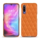 Coque cuir Xiaomi Mi 9 - Orange - Couture ( Nappa - Pantone 1495U ) 