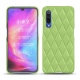 Coque cuir Xiaomi Mi 9 - Vert olive - Couture ( Nappa - Pantone 578U ) 