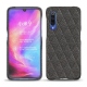 Xiaomi Mi 9 leather cover - Anthracite - Couture ( Pantone 424C ) 
