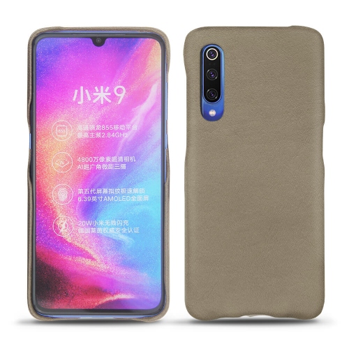 Capa em pele Xiaomi Mi 9Darboun sabla ( Pantone #BCB1A1 )