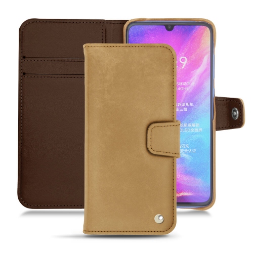 가죽 커버 Xiaomi Mi 9Sable vintage ( Pantone #9b7340 ) 