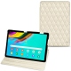 Samsung Galaxy Tab S5e leather case - Blanc - Couture ( Bologna - White ) 