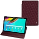 Samsung Galaxy Tab S5e leather case - Lie de vin - Couture ( Pantone 5115C ) 