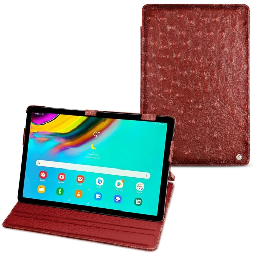 Lederschutzhülle Samsung Galaxy Tab S5eAutruche ciliegia ( Pantone #a4343a ) 