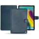 Housse cuir Samsung Galaxy Tab S5e - Jean vintage ( Roughtcut - Pantone 285U  ) 
