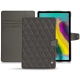 Lederschutzhülle Samsung Galaxy Tab S5e - Anthracite - Couture ( Pantone 424C ) 