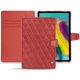 Samsung Galaxy Tab S5e leather case - Cerise vintage - Couture