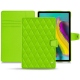 Samsung Galaxy Tab S5e leather case - Vert fluo - Couture