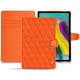Housse cuir Samsung Galaxy Tab S5e - Orange fluo - Couture