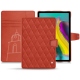 Samsung Galaxy Tab S5e leather case - Arange clouquié - Couture