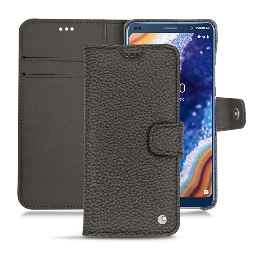 Funda de piel Nokia 9 PureView Tradition BAnthracite ( Pantone #41403c ) 