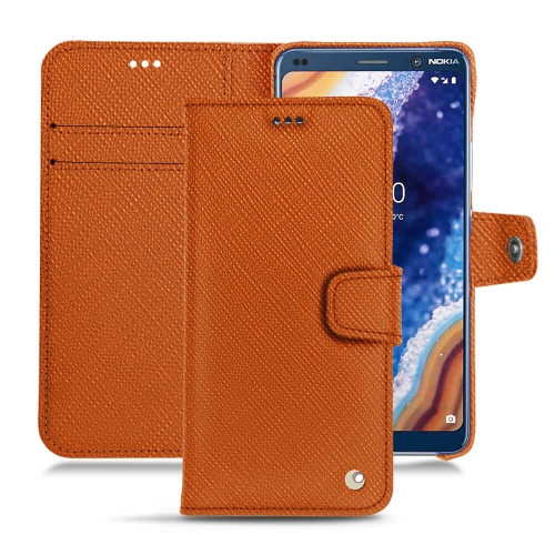 Custodia in pelle Nokia 9 PureView Tradition BOrange vibrant ( Pantone #e36b39 ) 