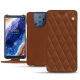 Housse cuir Nokia 9 PureView - Marron - Couture ( Nappa - Pantone 1615C ) 