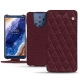 Custodia in pelle Nokia 9 PureView - Lie de vin - Couture ( Pantone 5115C ) 