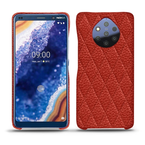 Protections Haute Couture en cuir pour Nokia 9 PureView par NorevePapaye - Couture ( Pantone #b54317 ) 