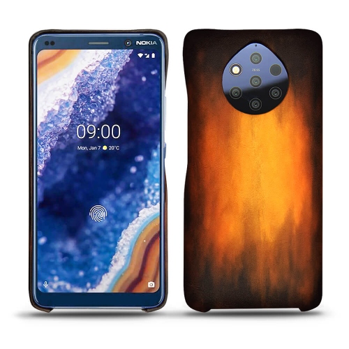 Funda de piel Nokia 9 PureViewFauve Patine