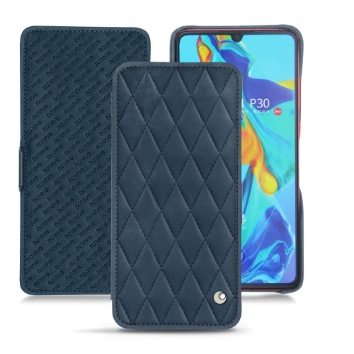 Capa em pele Huawei P30Jean vintage - Couture ( Pantone #2f414f  ) 