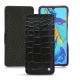 Housse cuir Huawei P30 - Crocodile nero