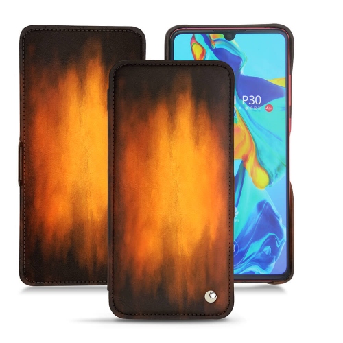 Funda de piel Huawei P30Fauve Patine