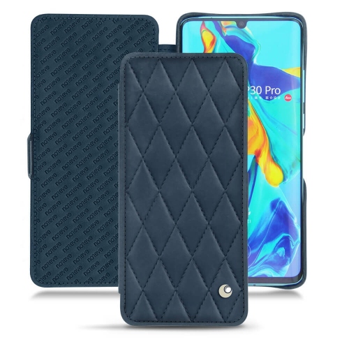 Huawei P30 Pro leather caseJean vintage - Couture ( Pantone #2f414f  ) 