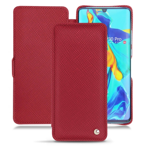 가죽 커버 Huawei P30 ProRouge passion ( Pantone #a6192e ) 