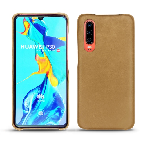 Lederschutzhülle Huawei P30Sable vintage ( Pantone #9b7340 ) 