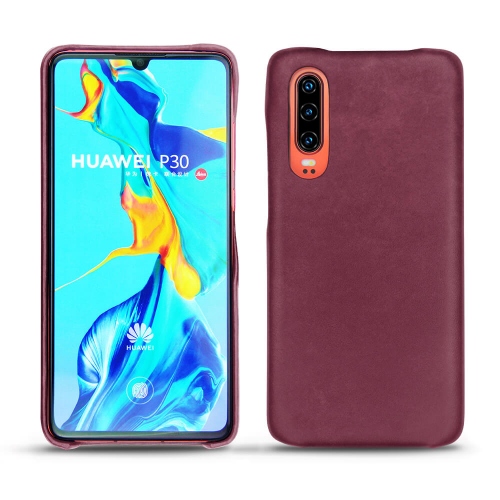 Lederschutzhülle Huawei P30Prune vintage ( Pantone #612434 ) 