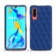 Lederschutzhülle Huawei P30 - Bleu océan - Couture ( Nappa - Pantone 293C ) 