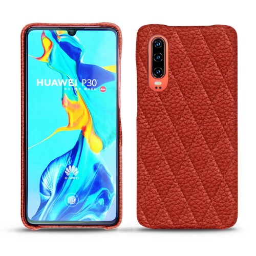 レザーケース Huawei P30Papaye - Couture ( Pantone #b54317 ) 