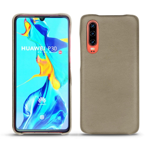 Capa em pele Huawei P30Darboun sabla ( Pantone #BCB1A1 )