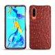Huawei P30 leather cover - Autruche ciliegia