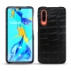 Custodia in pelle Huawei P30 - Crocodile nero