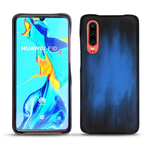 Capa em pele Huawei P30Bleu Patine