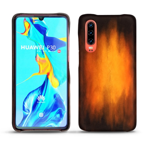 Funda de piel Huawei P30Fauve Patine