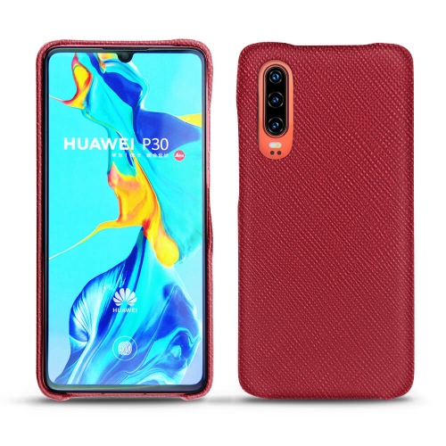 Capa em pele Huawei P30Rouge passion ( Pantone #a6192e ) 