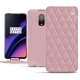 レザーケース OnePlus 6T - Rose - Couture ( Nappa - Pantone 2365C ) 