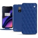 Funda de piel OnePlus 6T - Bleu océan - Couture ( Nappa - Pantone 293C ) 