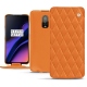 OnePlus 6T leather case - Orange - Couture ( Nappa - Pantone 1495U ) 