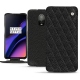 Capa em pele OnePlus 6T - Ebène - Couture ( Sleek P C12 - Black ) 
