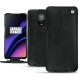 レザーケース OnePlus 6T - Dark vintage ( Roughtcut - Black#5256 ) 