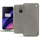 OnePlus 6T leather case - Acier vintage ( Pantone 403C ) 