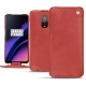 Housse cuir OnePlus 6T - Cerise vintage ( Pantone 185C ) 