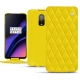 レザーケース OnePlus 6T - Jaune fluo - Couture