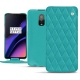 Capa em pele OnePlus 6T - Bleu fluo - Couture